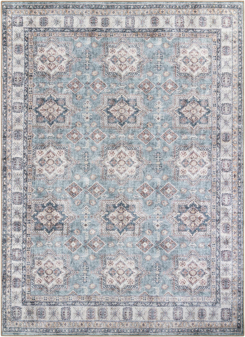 Heritage Elegance Collection Area Rug - Neuschwanstein Rectangle Soft Green lifestyle 2