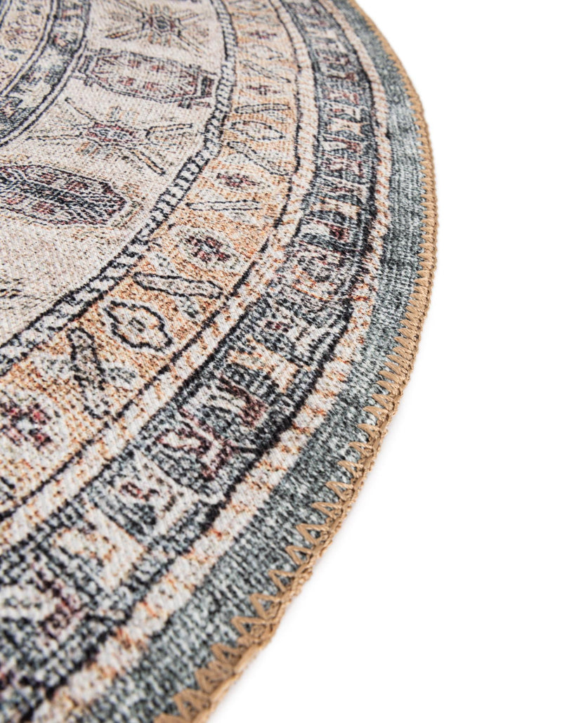 Heritage Elegance Collection Area Rug - Neuschwanstein Round Soft Green lifestyle 155