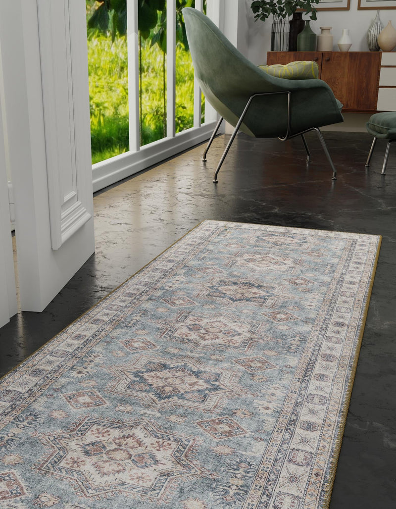 Heritage Elegance Collection Area Rug - Neuschwanstein Runner Soft Green lifestyle 116