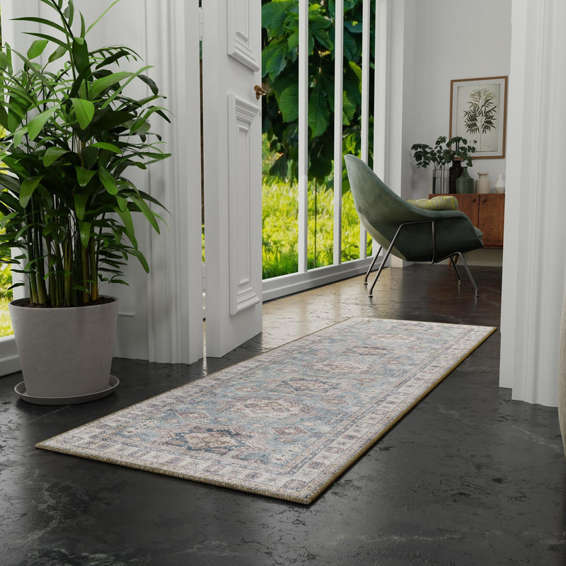 Heritage Elegance Collection Area Rug - Neuschwanstein Runner Soft Green lifestyle 172