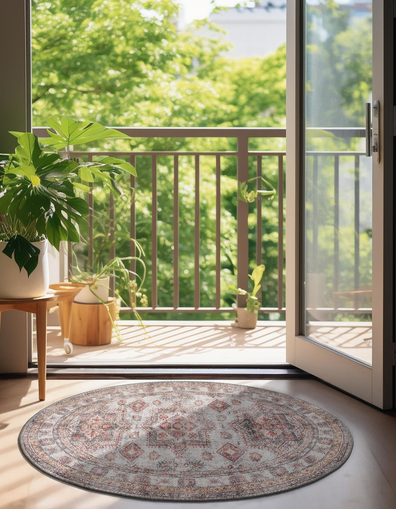 Heritage Elegance Collection Area Rug - Neuschwanstein Oval Ivory lifestyle 78
