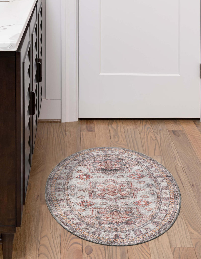 Heritage Elegance Collection Area Rug - Neuschwanstein Oval Ivory lifestyle 91