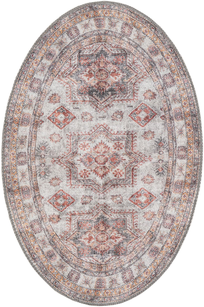 Heritage Elegance Collection Area Rug - Neuschwanstein Oval Ivory lifestyle 73