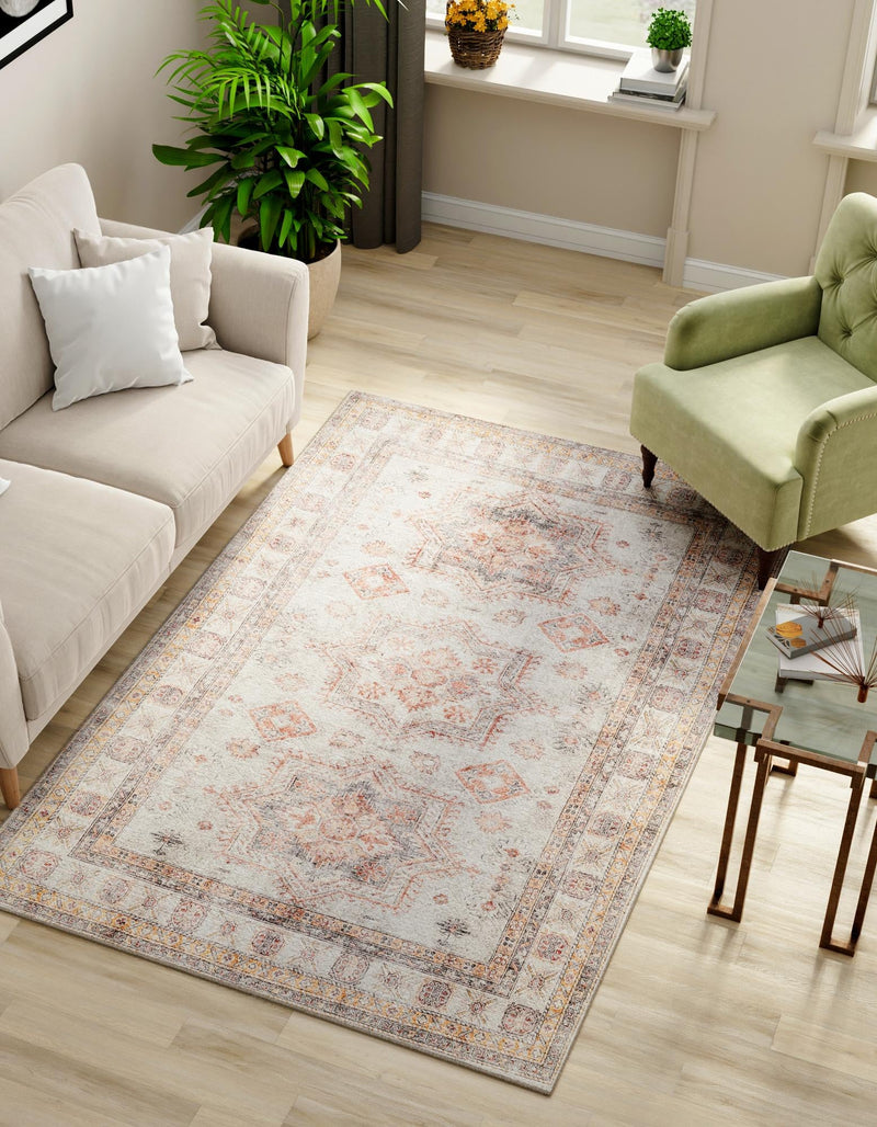 Heritage Elegance Collection Area Rug - Neuschwanstein Rectangle Ivory lifestyle 7