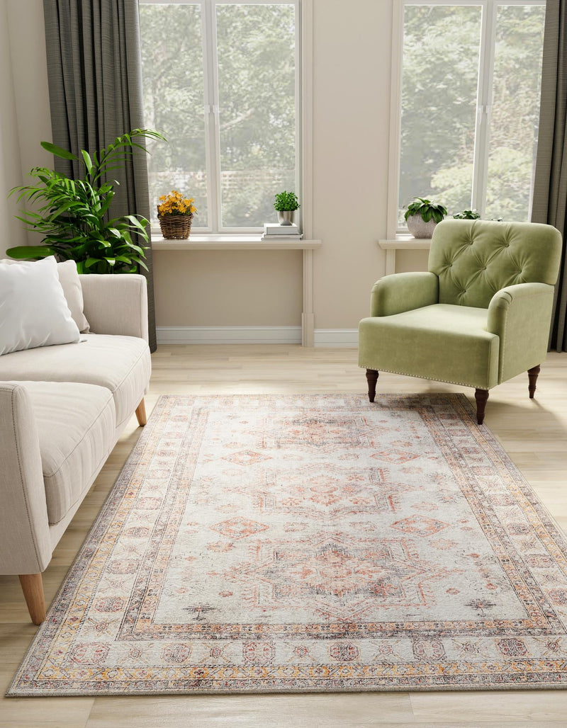 Heritage Elegance Collection Area Rug - Neuschwanstein Rectangle Ivory lifestyle 15