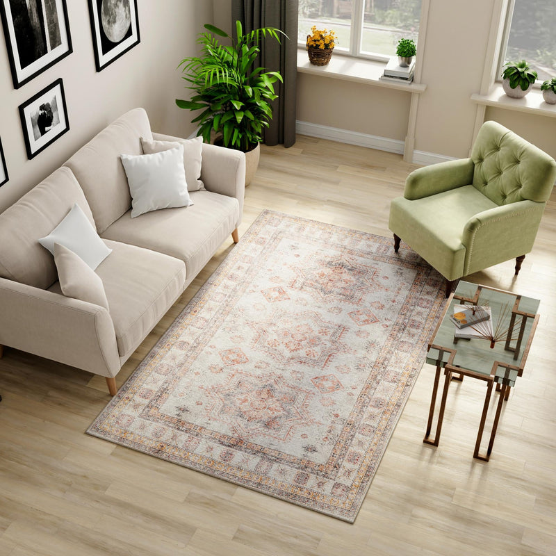 Heritage Elegance Collection Area Rug - Neuschwanstein Rectangle Ivory lifestyle 61