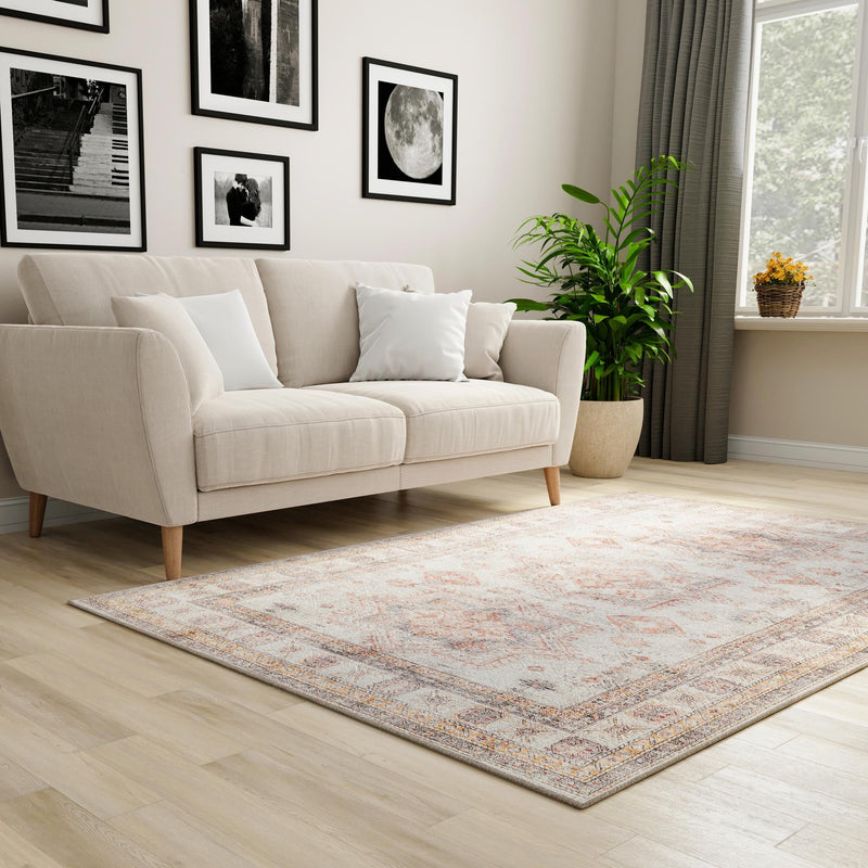 Heritage Elegance Collection Area Rug - Neuschwanstein Rectangle Ivory lifestyle 64