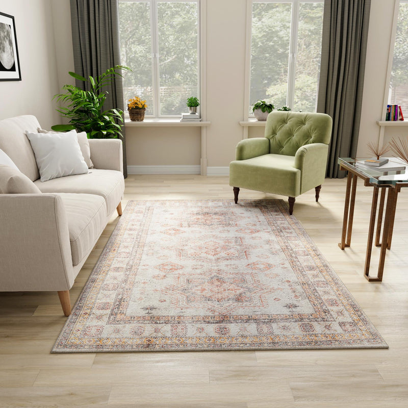 Heritage Elegance Collection Area Rug - Neuschwanstein Rectangle Ivory lifestyle 67