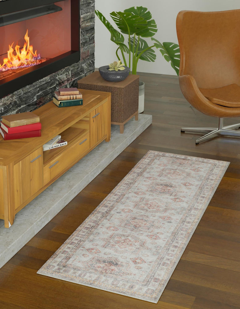 Heritage Elegance Collection Area Rug - Neuschwanstein Runner Ivory lifestyle 77