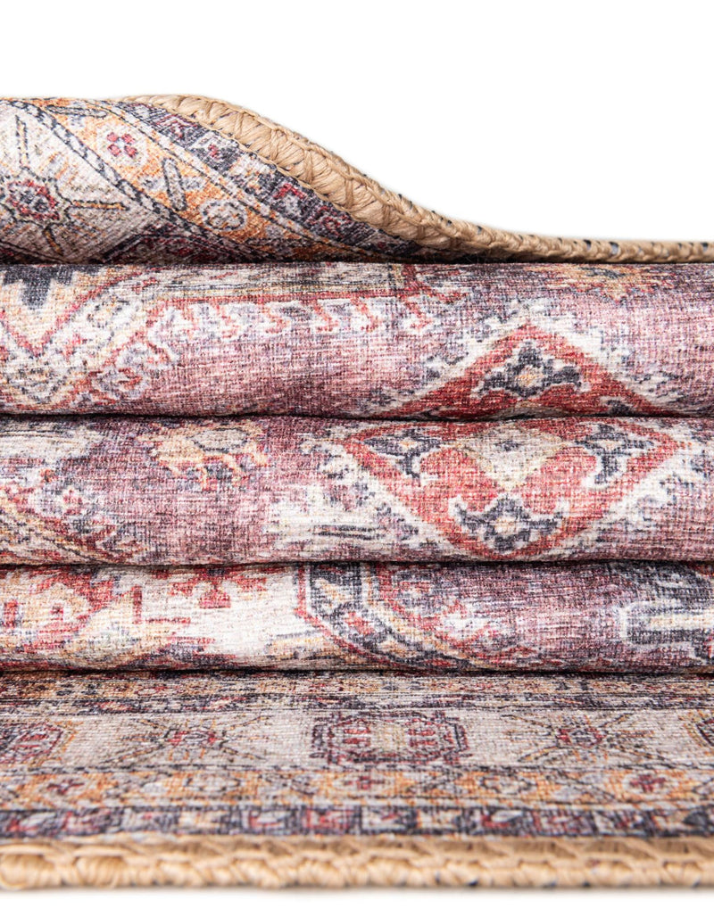 Heritage Elegance Collection Area Rug - Neuschwanstein Rectangle Antique Rose Pink lifestyle 53