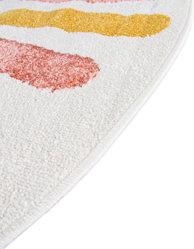 Playful Patterns Collection Area Rug - Mirage Round Ivory lifestyle 5