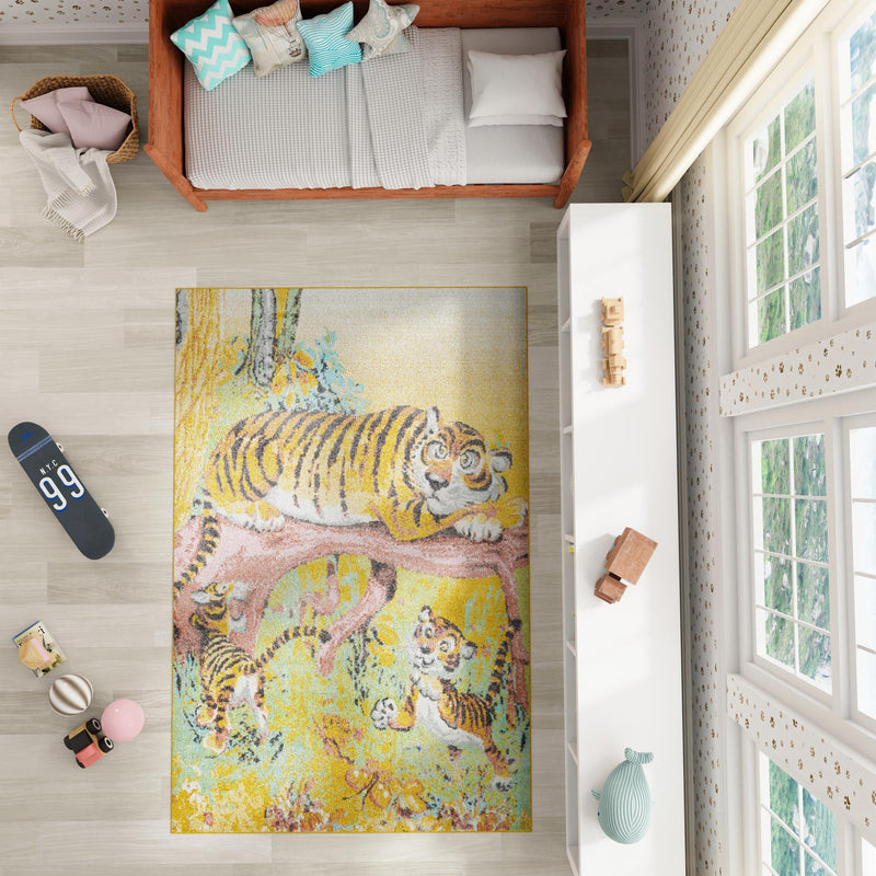 Playful Patterns Collection Area Rug - Groove Rectangle Multi lifestyle 19