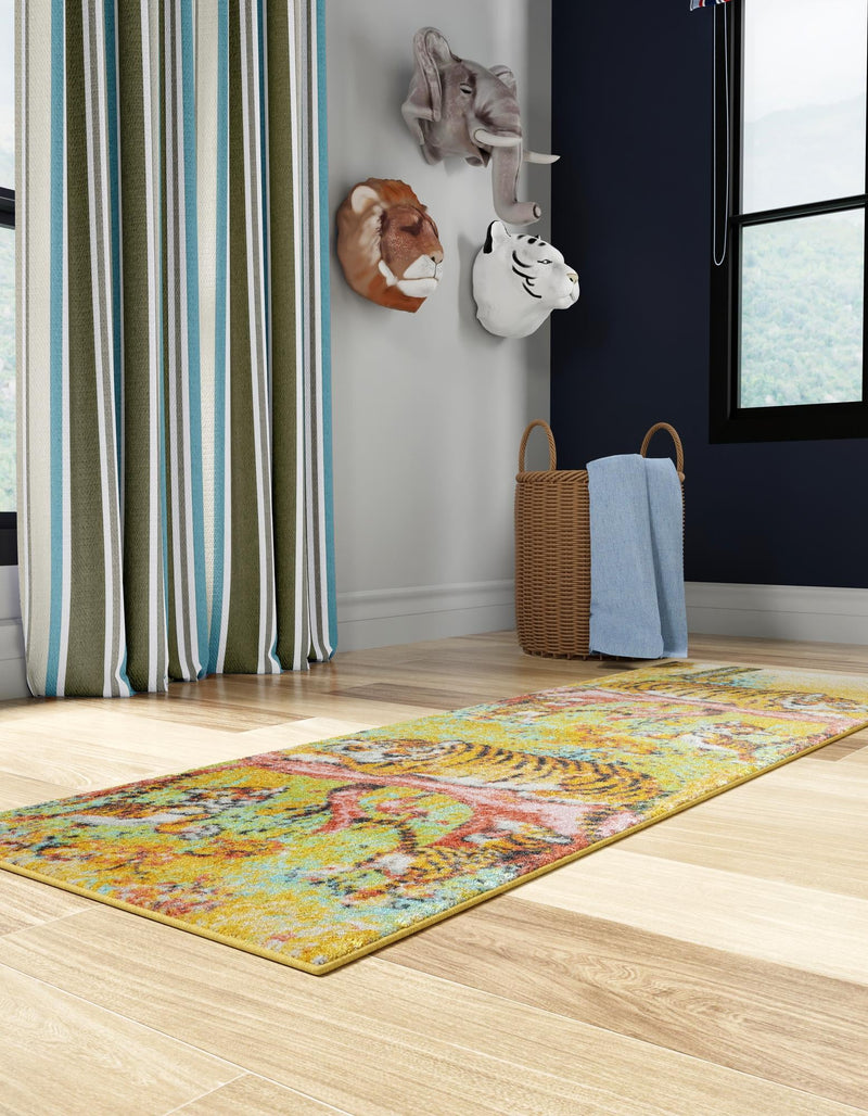 Playful Patterns Collection Area Rug - Groove Runner Multi lifestyle 25