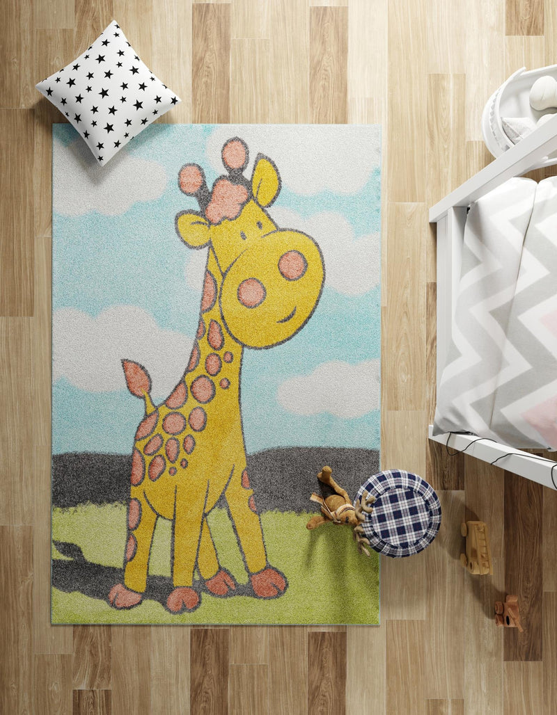 Playful Patterns Collection Area Rug - Frolic Rectangle Blue lifestyle 5