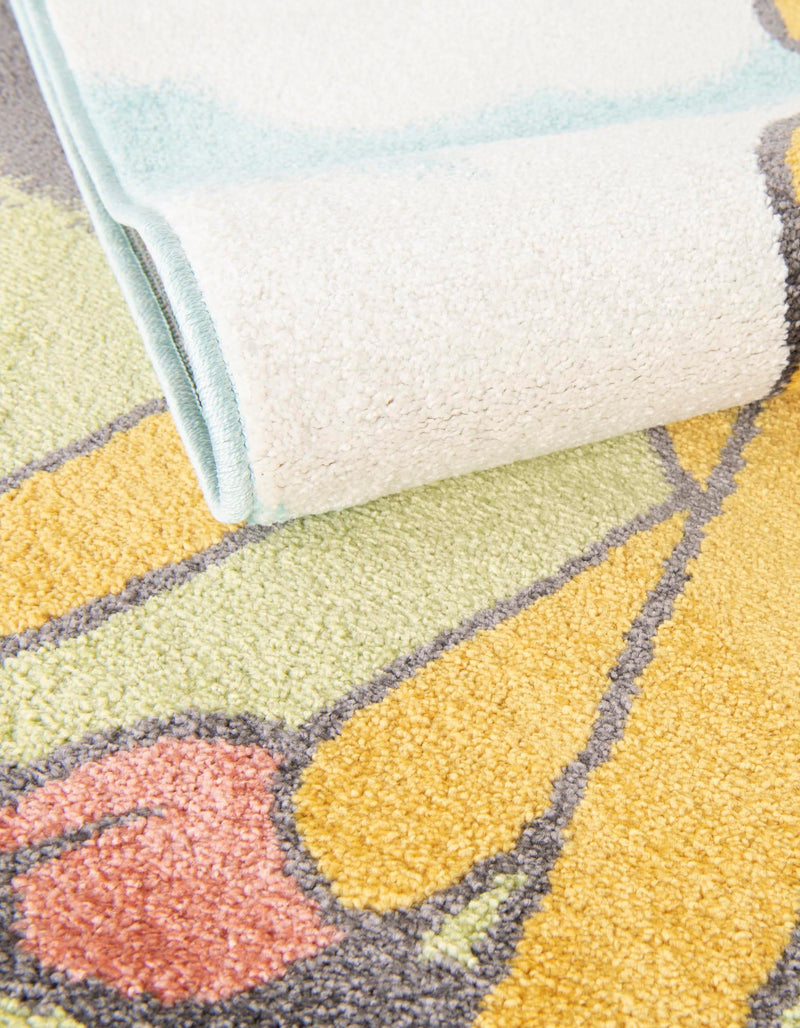 Playful Patterns Collection Area Rug - Frolic Rectangle Blue lifestyle 7