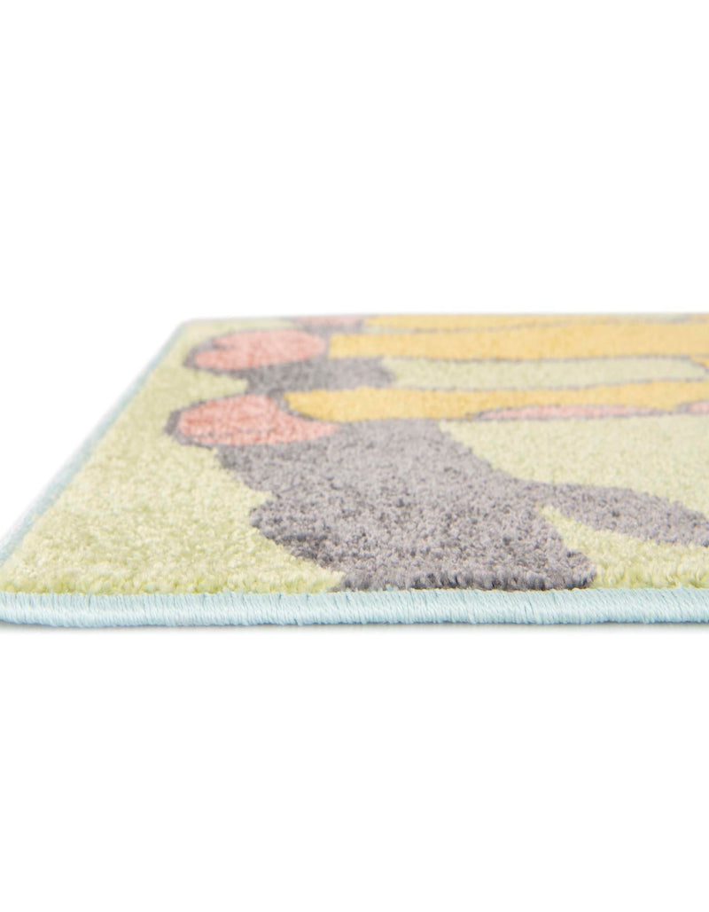 Playful Patterns Collection Area Rug - Frolic Rectangle Blue lifestyle 8