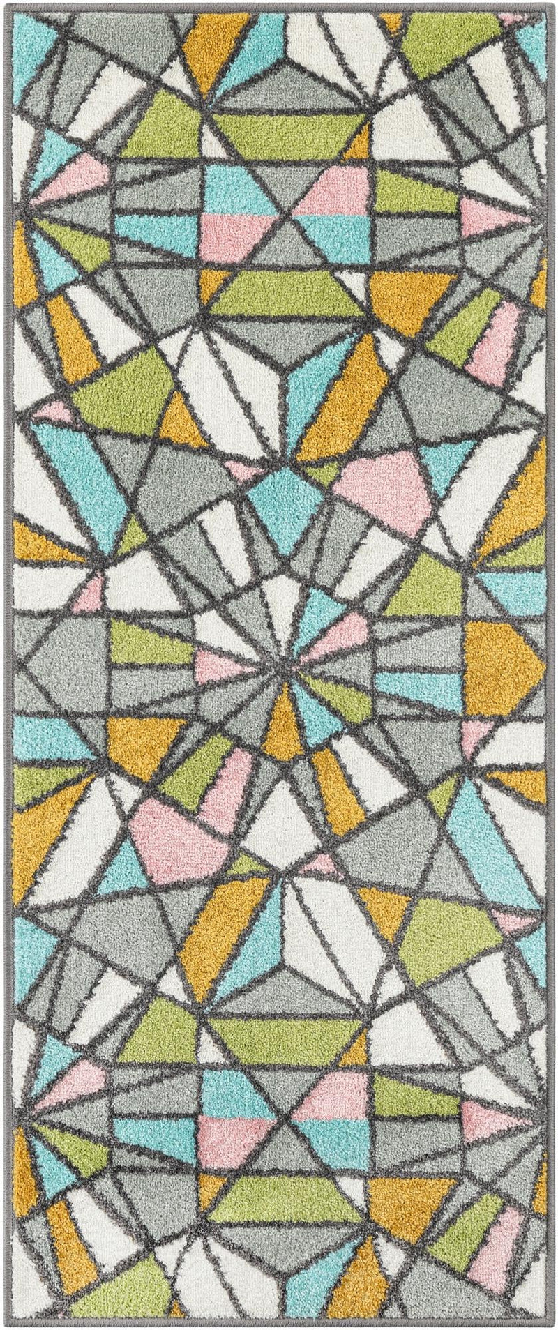 Playful Patterns Collection Area Rug - Chromatic Runner Multi lifestyle 21
