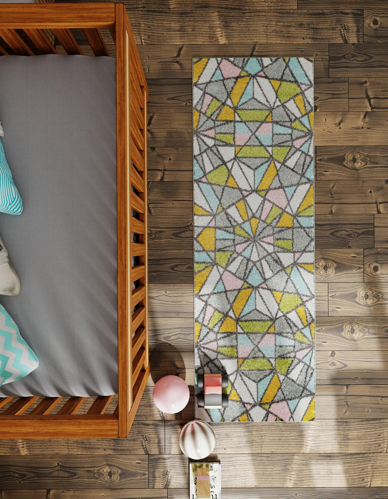Playful Patterns Collection Area Rug - Chromatic Runner Multi lifestyle 29
