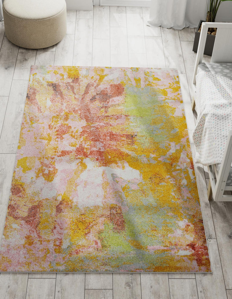 Playful Patterns Collection Area Rug - Flutter Rectangle Multi lifestyle 2