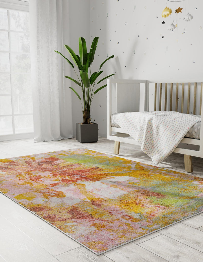 Playful Patterns Collection Area Rug - Flutter Rectangle Multi lifestyle 3