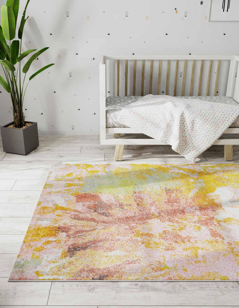 Playful Patterns Collection Area Rug - Flutter Rectangle Multi lifestyle 4