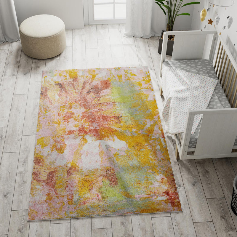 Playful Patterns Collection Area Rug - Flutter Rectangle Multi lifestyle 16