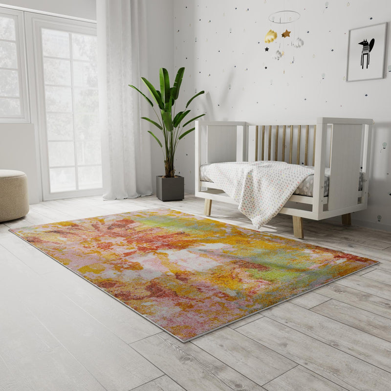 Playful Patterns Collection Area Rug - Flutter Rectangle Multi lifestyle 17