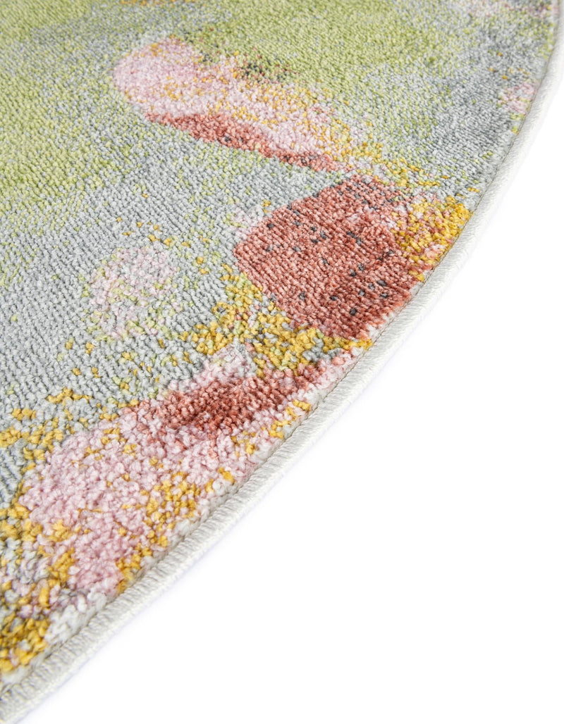Playful Patterns Collection Area Rug - Flutter Round Multi lifestyle 33