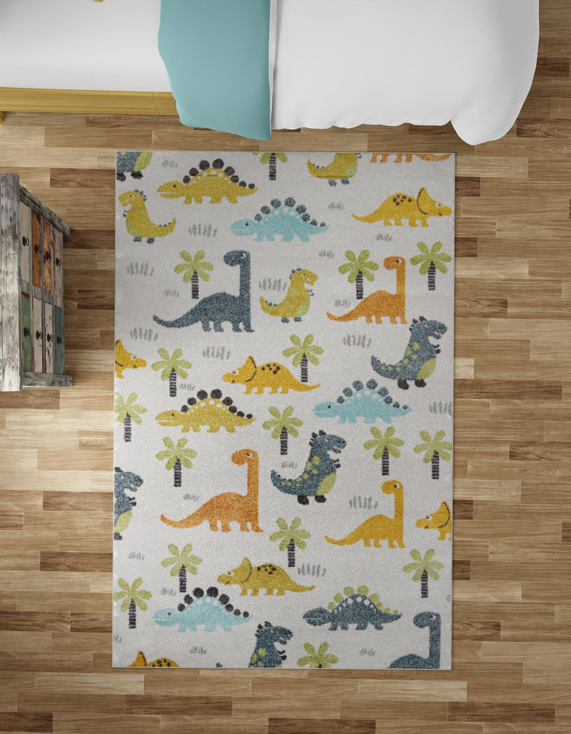 Playful Patterns Collection Area Rug - Pastiche Rectangle Ivory lifestyle 15