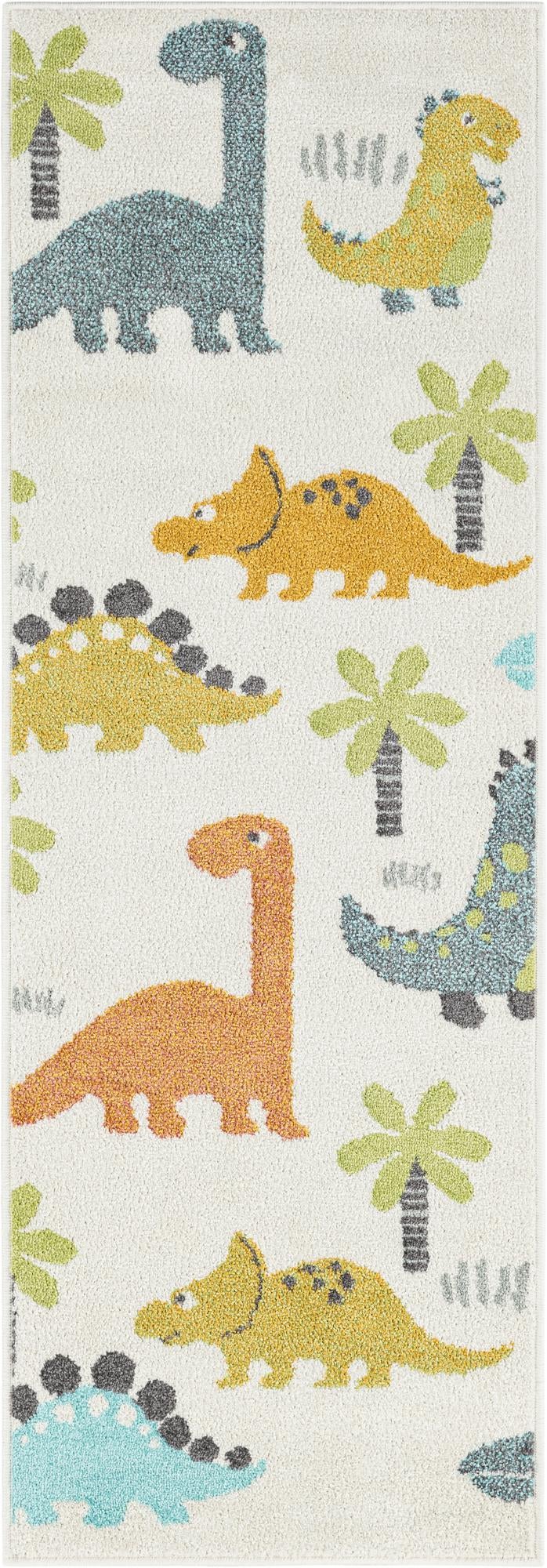 Playful Patterns Collection Area Rug - Pastiche Runner Ivory lifestyle 21