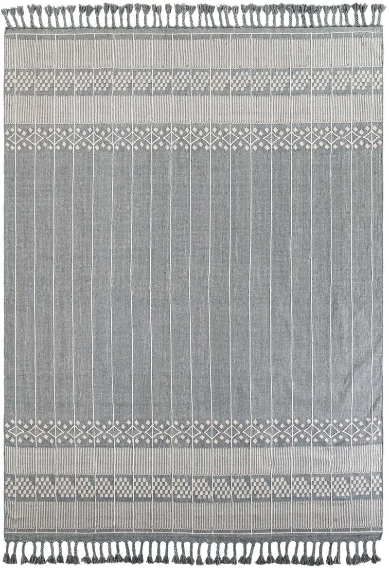 Sustainable Nomad Terrace Collection Area Rug - Reef Rectangle Cool Gray lifestyle 3
