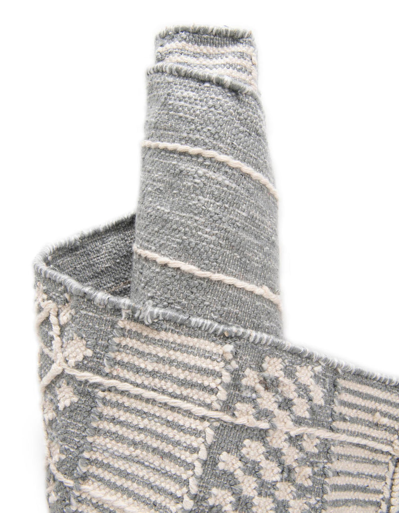 Sustainable Nomad Terrace Collection Area Rug - Reef Rectangle Cool Gray lifestyle 106