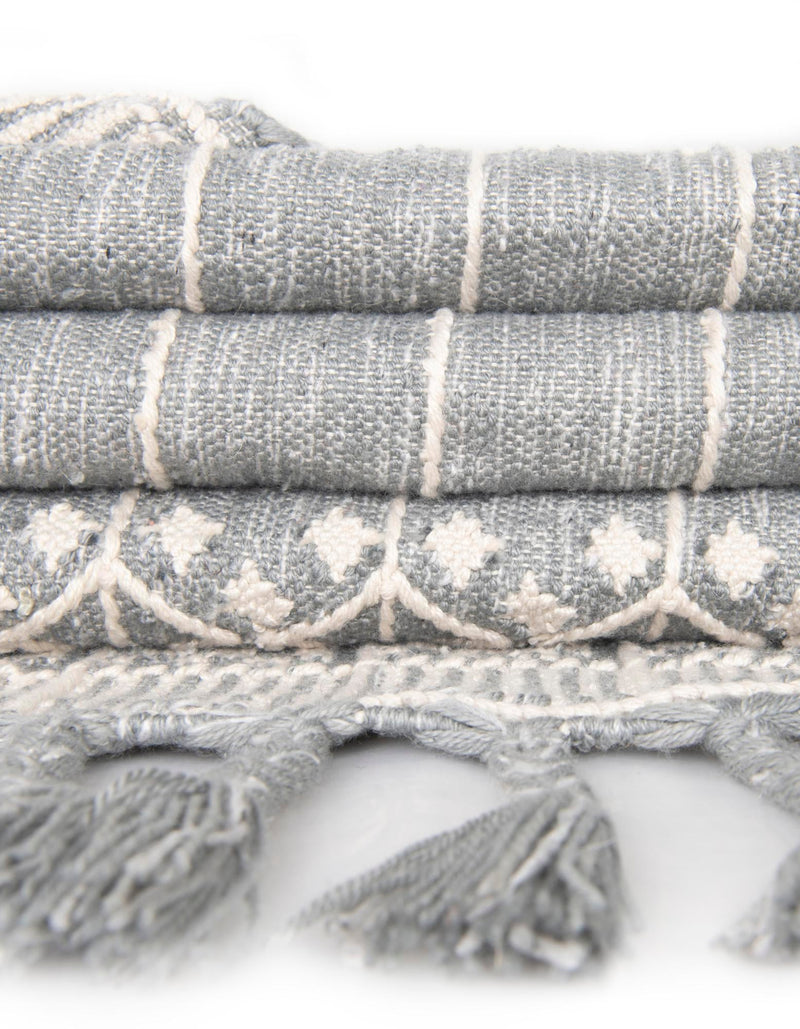 Sustainable Nomad Terrace Collection Area Rug - Reef Rectangle Cool Gray lifestyle 124