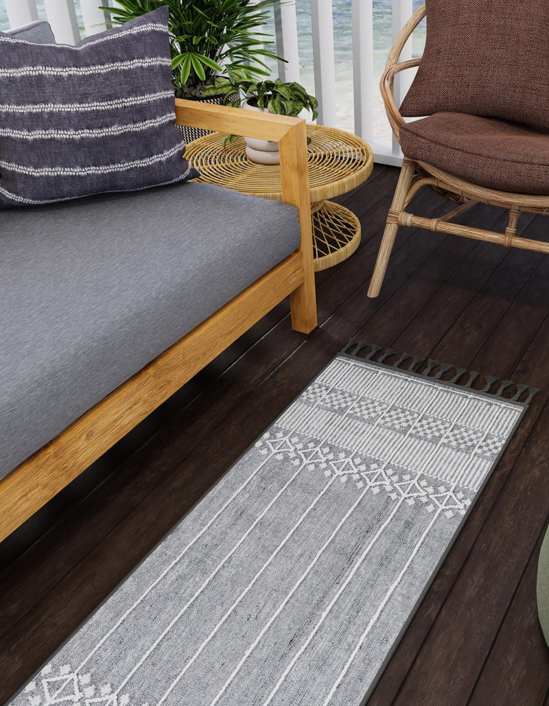 Sustainable Nomad Terrace Collection Area Rug - Reef Runner Cool Gray lifestyle 148