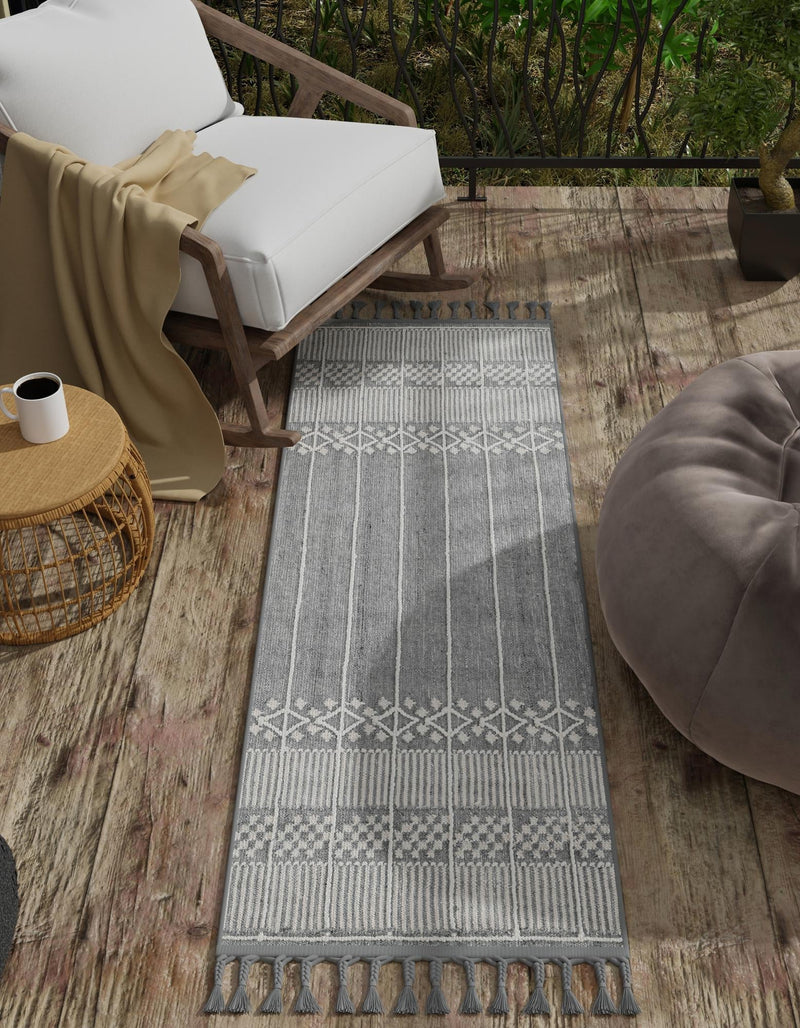 Sustainable Nomad Terrace Collection Area Rug - Reef Runner Cool Gray lifestyle 159