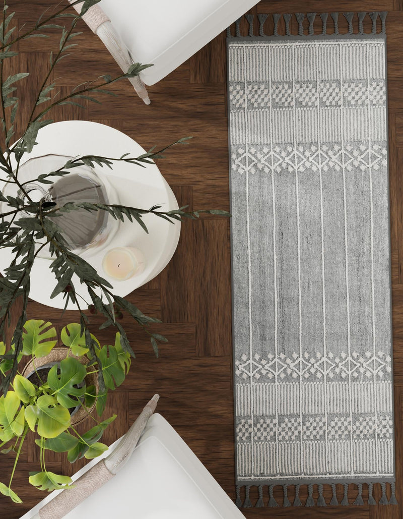Sustainable Nomad Terrace Collection Area Rug - Reef Runner Cool Gray lifestyle 179