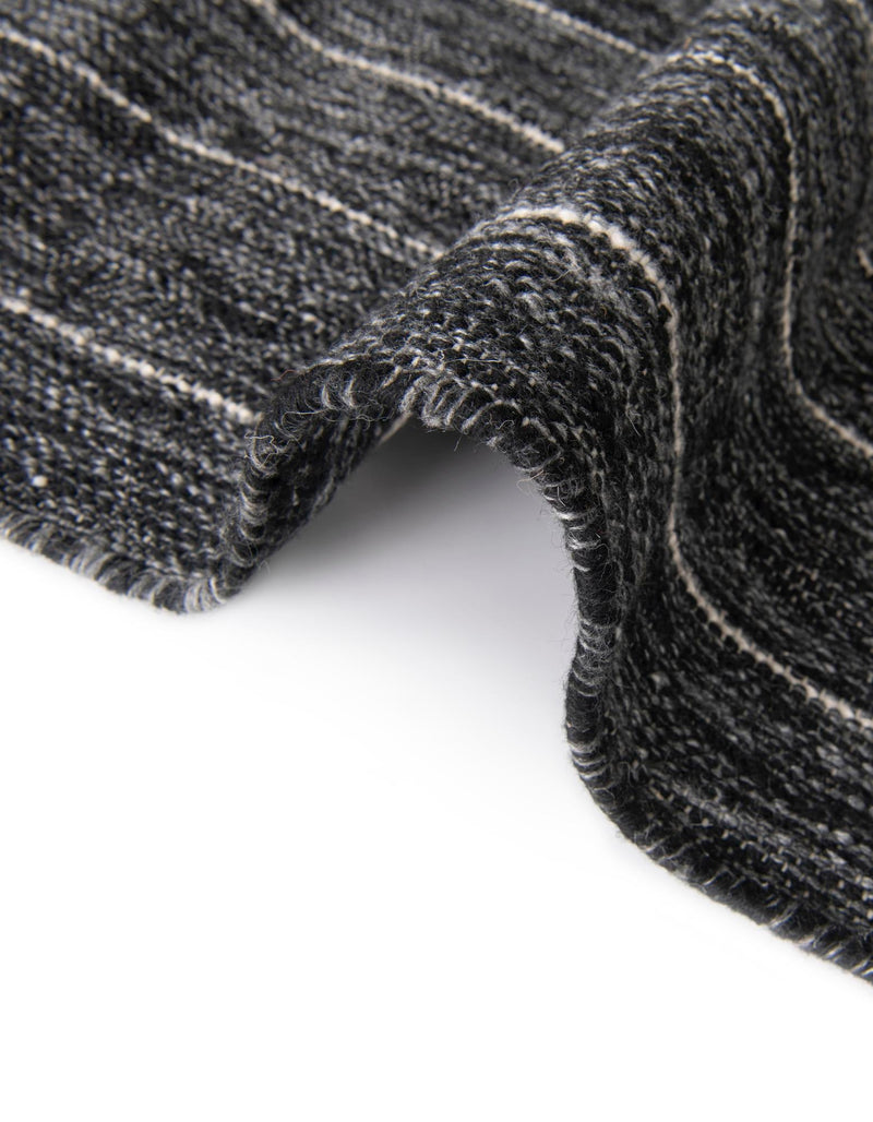 Sustainable Nomad Terrace Collection Area Rug - Reef Rectangle Charcoal Black lifestyle 101