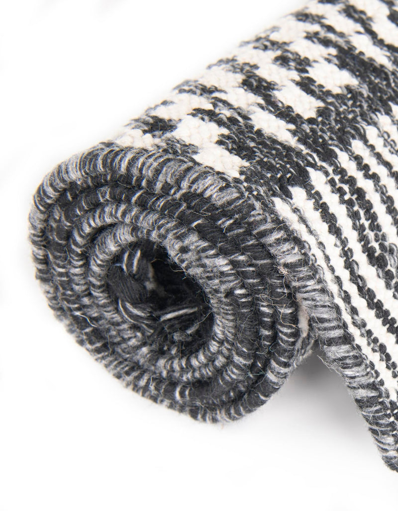 Sustainable Nomad Terrace Collection Area Rug - Reef Rectangle Charcoal Black lifestyle 113