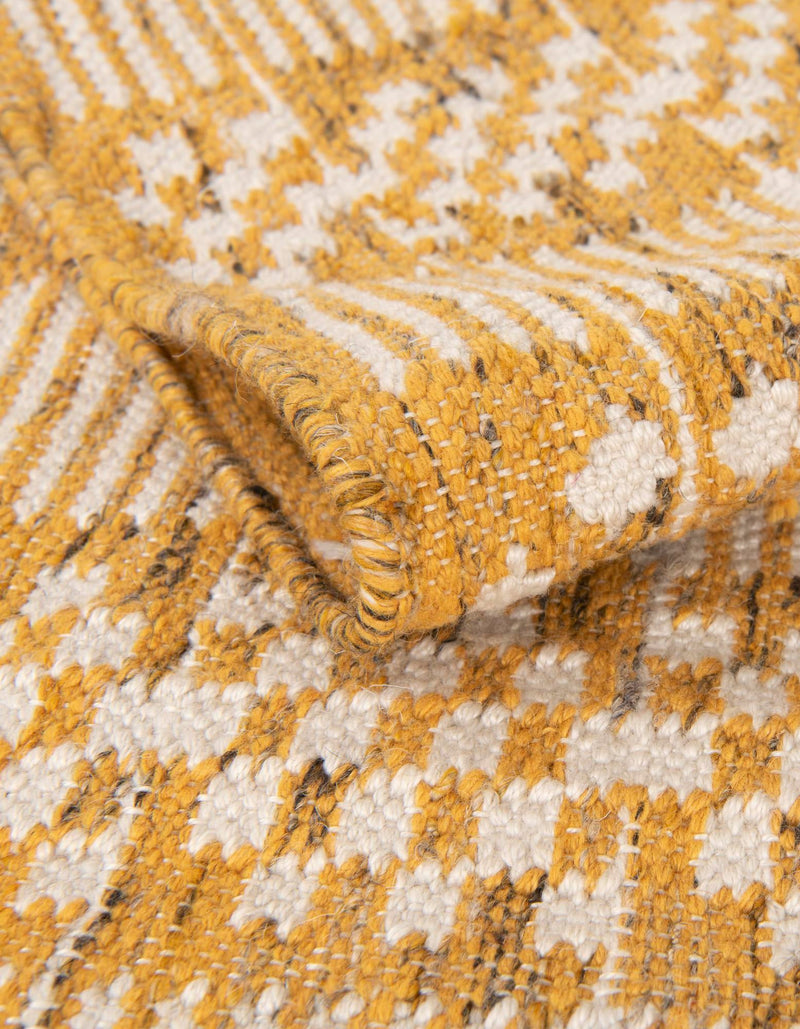 Sustainable Nomad Terrace Collection Area Rug - Reef Rectangle Mustard Yellow lifestyle 25