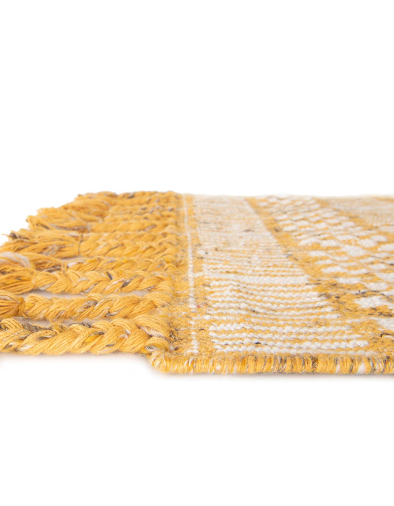 Sustainable Nomad Terrace Collection Area Rug - Reef Rectangle Mustard Yellow lifestyle 27