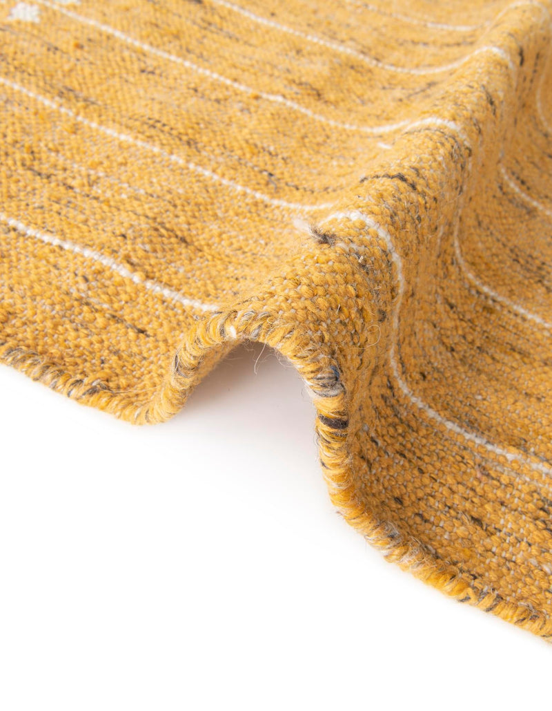 Sustainable Nomad Terrace Collection Area Rug - Reef Rectangle Mustard Yellow lifestyle 33
