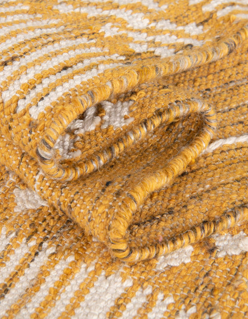 Sustainable Nomad Terrace Collection Area Rug - Reef Rectangle Mustard Yellow lifestyle 39