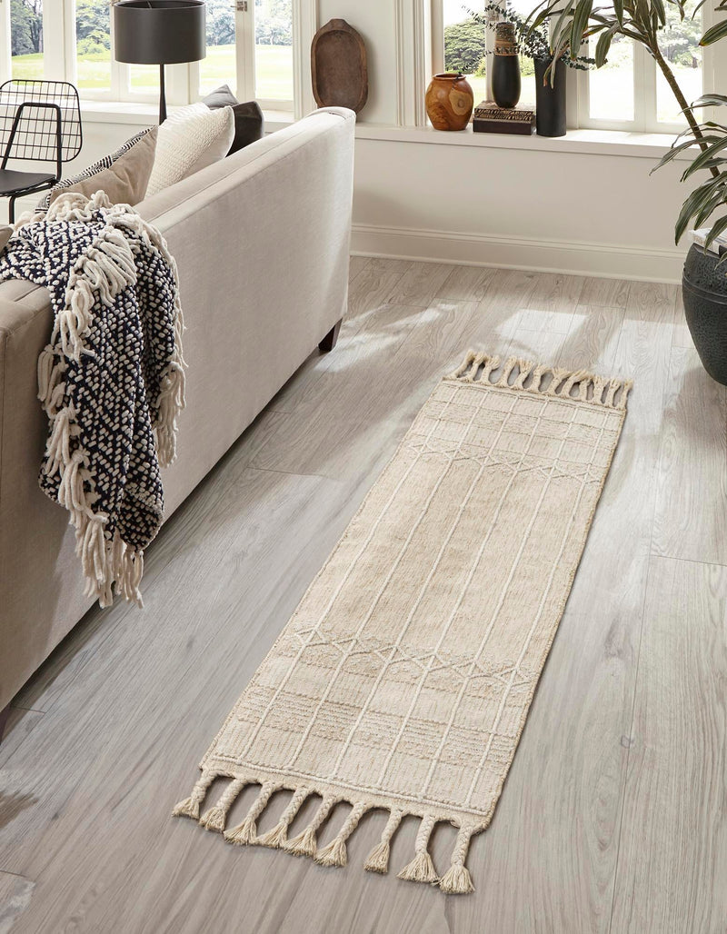 Sustainable Nomad Terrace Collection Area Rug - Reef Runner Ivory lifestyle 140