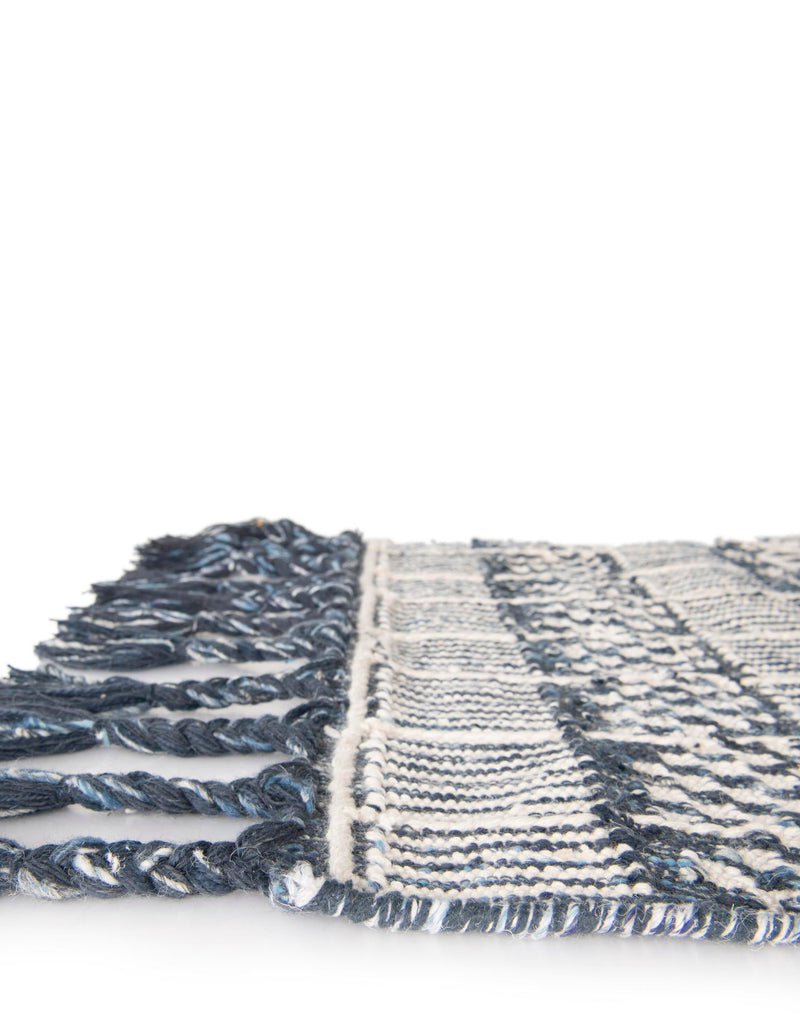 Sustainable Nomad Terrace Collection Area Rug - Reef Rectangle Navy Blue lifestyle 91