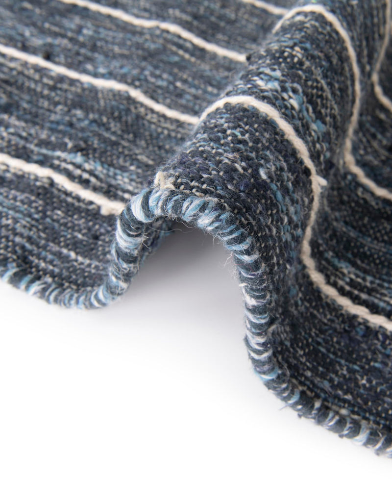 Sustainable Nomad Terrace Collection Area Rug - Reef Rectangle Navy Blue lifestyle 109