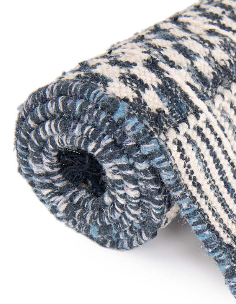 Sustainable Nomad Terrace Collection Area Rug - Reef Rectangle Navy Blue lifestyle 121