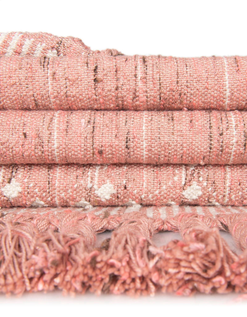 Sustainable Nomad Terrace Collection Area Rug - Reef Rectangle SOFT PINK lifestyle 40