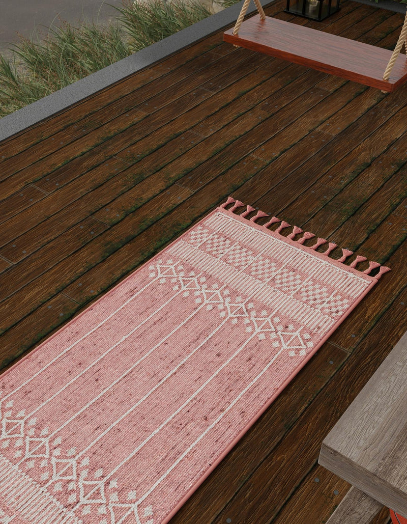 Sustainable Nomad Terrace Collection Area Rug - Reef Runner SOFT PINK lifestyle 52