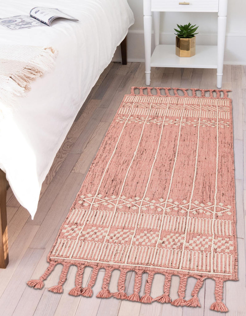 Sustainable Nomad Terrace Collection Area Rug - Reef Runner SOFT PINK lifestyle 55