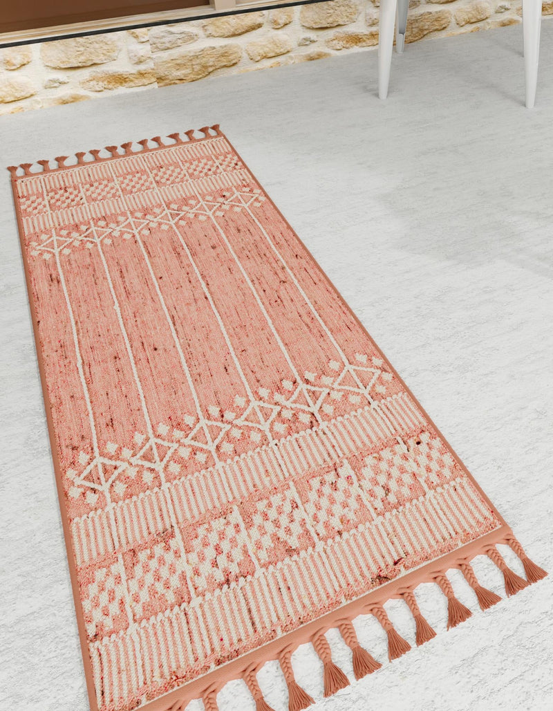 Sustainable Nomad Terrace Collection Area Rug - Reef Runner SOFT PINK lifestyle 58